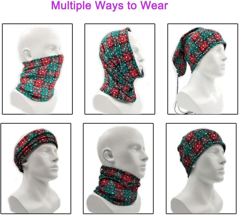 Beurlike 2 Pack Winter Neck Warmer Gaiter Women Men Fleece Warm Windproof Face Scarf Cover Ski Mask for Cold Weather - Image 5